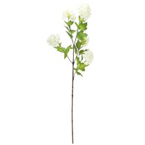 Artikel Snowball Artificiell Viburnum-gren Vita Blommor L90cm