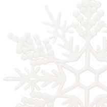 Artikel Snöflingedekoration för upphängning vinterdekoration vit 30cm 3 stycken