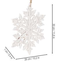 Artikel Stor dekorativ snöflinga, hängande dekoration, 30 cm