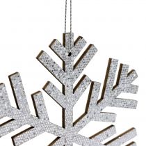 Artikel Snöflinga silver för upphängning Ø8cm - Ø12cm 9 st