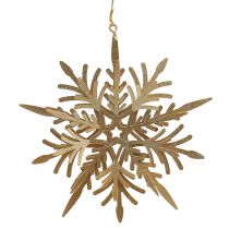 Artikel Snowflake 3D effekt guld 16cm x 15,5cm 2 st