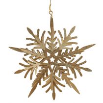 Artikel Snowflake 3D effekt guld 16cm x 15,5cm 2st