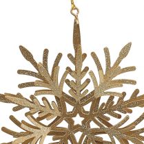 Artikel Snowflake 3D effekt guld 16cm x 15,5cm 2 st