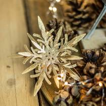 Artikel Snowflake 3D effekt guld 16cm x 15,5cm 2 st