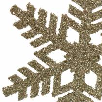 Artikel Deco plug snowflake glitter Ø8/10cm 18p