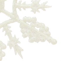 Artikel Snöflinga dekoration vit glitter iskristaller 10cm 12 st