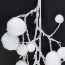 Artikel Snöflingedekorationsgrenar för upphängning glitter 30cm 2st