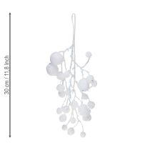 Artikel Snöflingedekorationsgrenar för upphängning glitter 30cm 2st