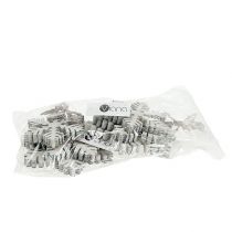 Artikel Trä snöflingor vit-grå sort. 7-12cm 6st