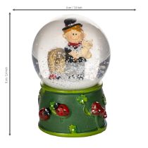 Artikel Lyckobringande snöglob med sotarefigur, 4 cm, 3 stycken