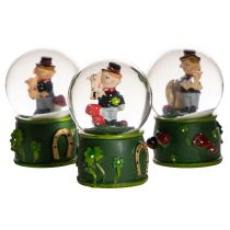 Artikel Lyckobringande snöglob med sotarefigur, 4 cm, 3 stycken