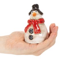 Artikel Snögubbefigur med röd halsduk, juldekoration, 10 cm