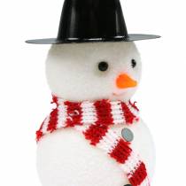 Artikel Julgransdekoration snögubbe med hatt för upphängning H8cm 12st