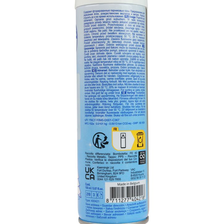 Artikel Snöspray, konstgjord snö, vinterdekoration, 150ml