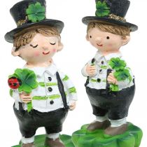 Artikel Skorstensfejare med klöver, plugg för nyårsafton, lyckolock, St Patrick's Day L27cm 4 st
