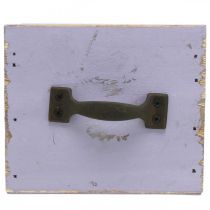 Artikel Låda Shabby Chic Deco Trä Lila Spring Deco 12,5×12,5×10cm