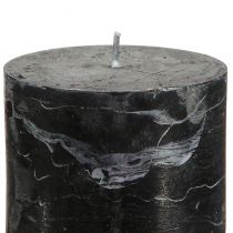 Artikel Eleganta svarta blockljus, enfärgade, 70x100mm, 4 stycken - dekoration, jul, Halloween