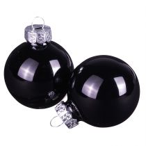Artikel Svarta julkulor trädkulor glas Ø4cm 24 st