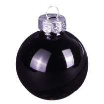 Artikel Svarta julkulor trädkulor glas Ø4cm 24 st