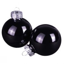 Artikel Svarta julkulor glas mini glans Ø3cm 22 st