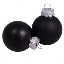 Artikel Svarta julkulor glas mini matt glans Ø3cm 22 st