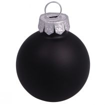 Artikel Svarta julkulor glas mini matt glans Ø3cm 22 st