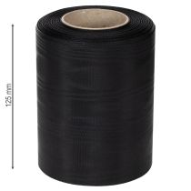 Artikel Svart kransband 125mm 25m - Elegant sorgband för blomsterdekoration och dekoration, acetatband