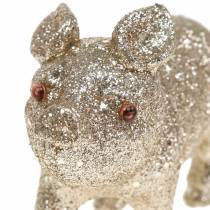Dekorativ grisglitter champagne 10 cm 8st