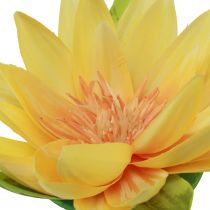 Artikel Flytande näckros konstgjord sommardekoration gul Ø15cm 2st