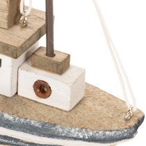 Artikel Skeppsdekoration, maritim stil, trä med stativ, 20 cm