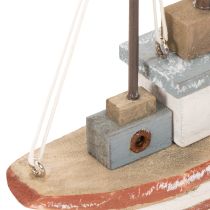 Artikel Dekorativ träbåtsmodell för fönsterbräda 20 cm