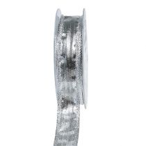 Artikel Dekorband silver med trådkant 25mm 25m