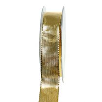 Artikel Presentband guld med trådkant 25mm 25m
