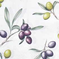 Artikel Servetter bordsdekoration sommar olivgrön lila 25x25cm 20 st
