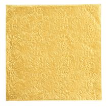 Artikel Servetter guld med präglade ornament 33x33cm 15 st