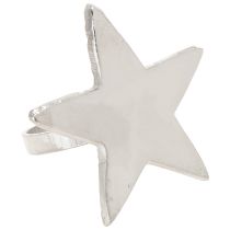 Artikel Servetthållare stjärnservettringar silver metall 7cm Ø4cm 4 st