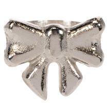 Artikel Rosett servettring, metall, blank silver, 5 cm, 4 stycken
