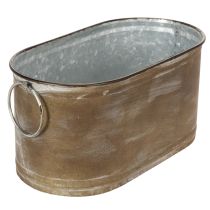 Artikel Set med metallkrukor och baljor, vintage retrostil, L 22,5 cm/27 cm/31 cm