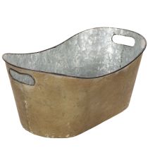 Artikel Set med krukor och baljor, kopparfärgade/vita, L32,5 cm/36,5 cm/41,5 cm