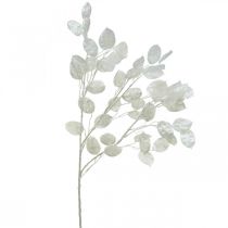 Dekorativ gren silverblad vit Lunaria gren konstgjord gren 70cm