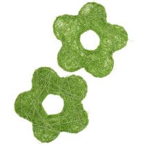 Sisal blomma grön Ø7,5cm 25st