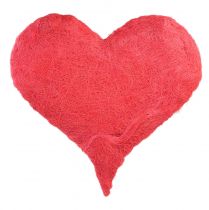 Artikel Hjärtdekoration med sisalfibrer i rosa sisalhjärta 40x40cm