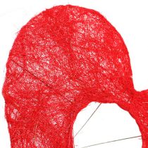 Artikel Sisal hjärtmanschett röd 15cm 10st.