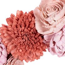 Artikel Hängande blomsterkrans med rosa blommor för elegant dekoration av vardagsrummet, 25 cm