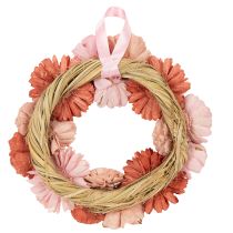 Artikel Hängande blomsterkrans med rosa blommor för elegant dekoration av vardagsrummet, 25 cm