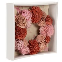 Artikel Hängande blomsterkrans med rosa blommor för elegant dekoration av vardagsrummet, 25 cm