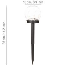 Artikel Trädgårdslampa, globlampa med jordspett för utomhusbelysning, 36 cm, 4 stycken