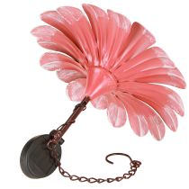 Artikel Solar LED Blomsterträdgårdslampa LED Metall Rosa Ø30cm