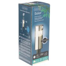 Artikel Solcellsdriven trädgårdslampa med jordspett och LED-belysning, 34 cm