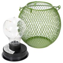 Artikel Rund LED-solcellslykta, perfekt för trädgård eller uteplats, stämningsfull belysning, 12 cm